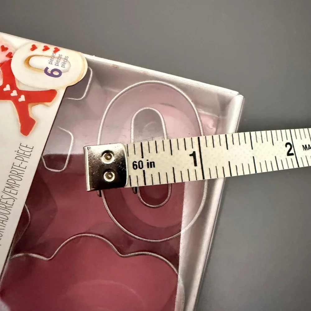 Wilton Metal Cookie Cutters‎ - Hearts Love XO, Set Of 6 New Valentines Day